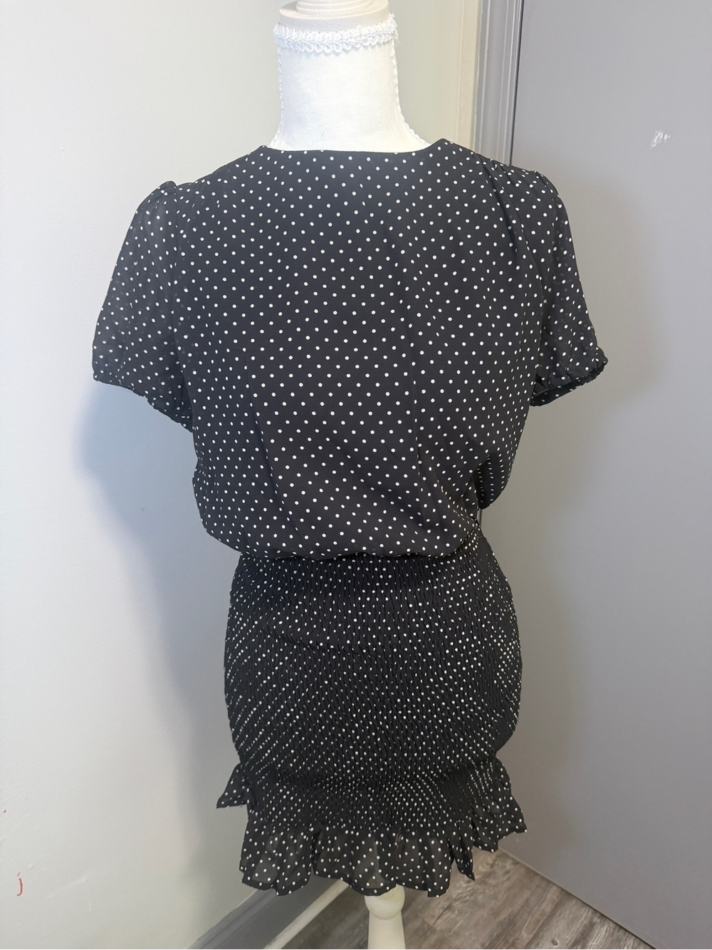 Hyfve Black Polka Dot Dress